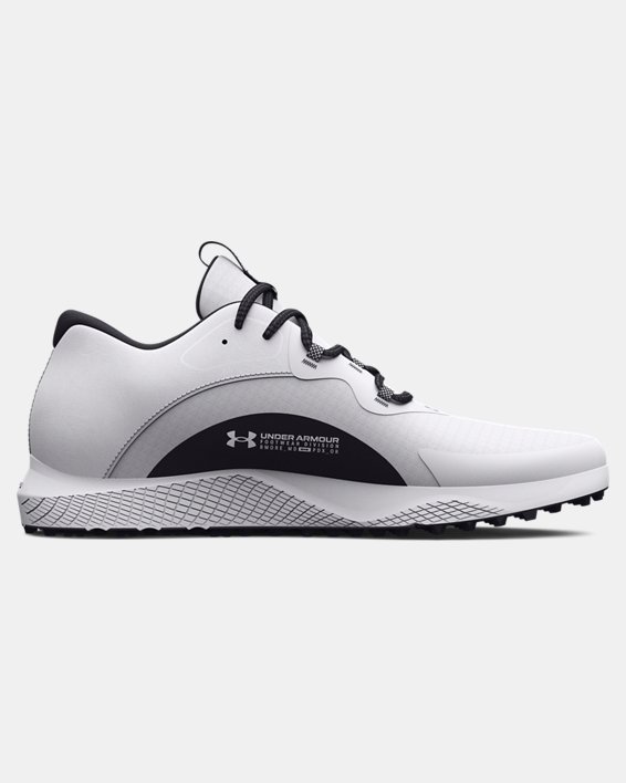 Men's UA Charged Draw 2 Spikeless Golf Shoes, White, pdpMainDesktop image number 6